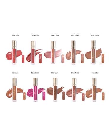 CANDY KISS Pink Shimmer Diamond Shine Lip Gloss | Full Coverage High Pigment Long-Lasting Super Shiny Liquid Lipstick - International Shipping - Buy Online on GoSupps.com