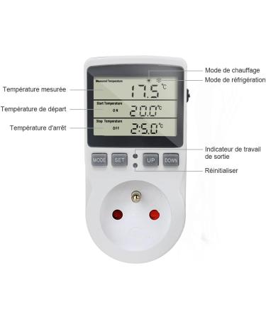 KT3100 Digital Thermostat & Temperature Controller - 230V 16A Socket | Ideal for Greenhouses Reptiles Terrariums & Home Use - Buy Online on GoSupps.com