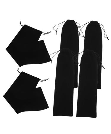 NOLITOY 6pcs Hair Crimper Hair Curling Wand Curler Hair Dryer Bag Storage Box Tool Set Travel Curling Iron