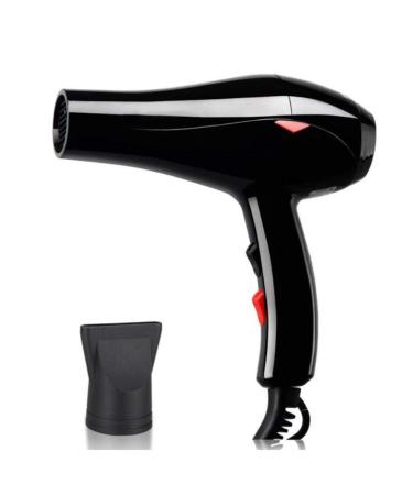 Hair Dryer Professional Ionic Hairdryer 1900W Salon Fast Blow Dryers 3 Heat 2 Speed Settings Low Noise AC Motor with Hair Nozzle Black for Hairstylist Dresser Home 2.0m Long Cable Fast Drying Small