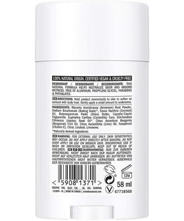  SCHMIDT'S Schmidt's Deodorant Stick Bergamot & Lemon Pack of 2 (2 x 75g) - Buy Online on GoSupps.com