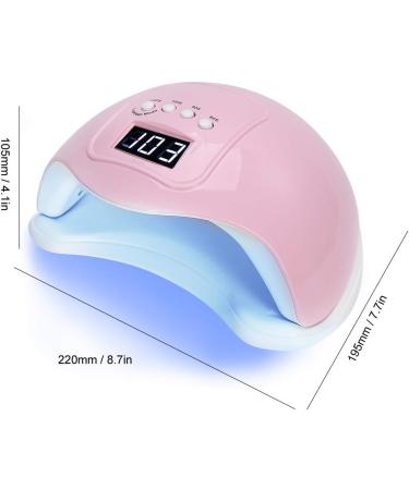48W UV LED Nail Lamp for Gel Nails Polish | Professional Salon Curing Light with 4 Timer Settings and Sensor | Pink - Buy Online on GoSupps.com