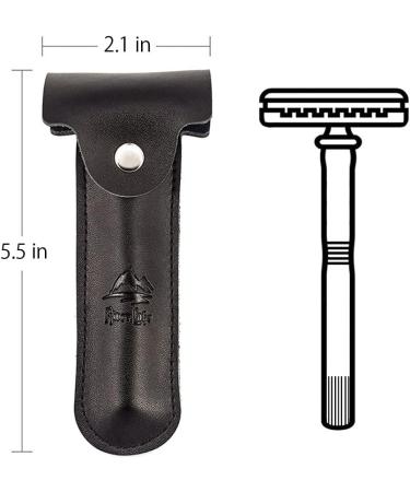 Genuine Leather Case Razor Protective Travel Case RIVERLAKE for Safety Razor's Double Edge Safety Case Cover Shaving Pouch Holder/Travel Case Black - Buy Online on GoSupps.com