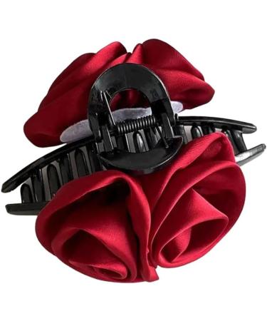 New 2025 Hair Grab Clip Flower Hair Claw Shark Clip Flower Red Rose Barrettes Geometric Large Size Hair Claw Travel Jewelry Fashion Accessories Creative Gift - Buy Online on GoSupps.com