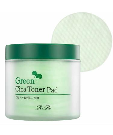 123 UBuy Shop_Korea Green CICA Toner Pad 70 Pads (150ml) Hypoallergenic Facial Toner Pad Making Your Dry and Sensitive Skin Moist and Soft.