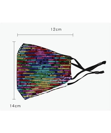 Yimidear Adult Bling Sequins Mouth Protection - Reusable Washable Dust Mask with 2 Active Coal Filters for Running & Cycling - Buy Online on GoSupps.com