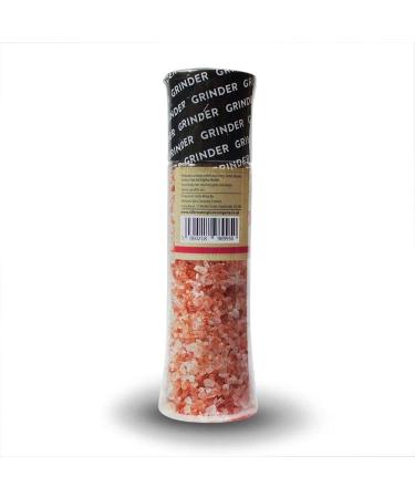 Himalayan Pink Salt Grinder - 390g/13.8oz with Essential Minerals | Easy-to-Use Salt Mill for Fresh Rose Salt - Buy Online on GoSupps.com