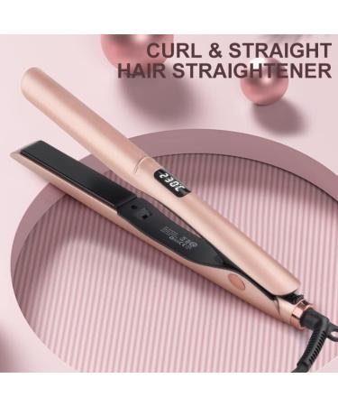 Two-in-One Cylindrical Hair Straightener & Curling Iron - Multi-Function Styling Tool in Gold & White | Lightweight Compact Design for Effortless Hair Styling - Buy Online on GoSupps.com