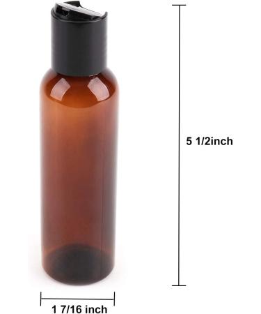 Bekith 30 Pack 4oz Amber Plastic Squeeze Bottles with Flip Cap - BPA-Free Refillable Containers for Shampoo, Lotions, Body Soap, Creams - Buy Online on GoSupps.com