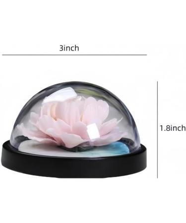 Handmade Ceramic Flower Essential Oil Diffuser | Aromatherapy Fragrance Decor for Bedroom Bathroom & Office | Gift-Ready with Acrylic Dust Cover (Pink - Buy Online on GoSupps.com