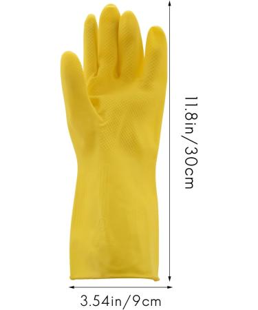 Kimefot 6 Pairs Dishwashing Gloves Rubber Gloves Yellow Flock Lined Heavy Duty Kitchen Gloves Medium - Buy Online on GoSupps.com