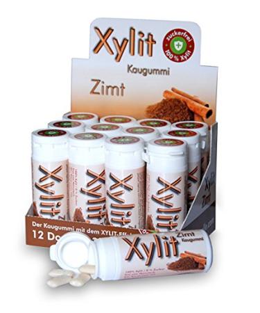 Xylitol chewing gum cinnamon |12 x 30 pconBigpack with 360 chewing gum |Sugar -free & vegan |Without aspartame sorbitol & titanium dioxide cinnamon 30 pieces (12 pack)