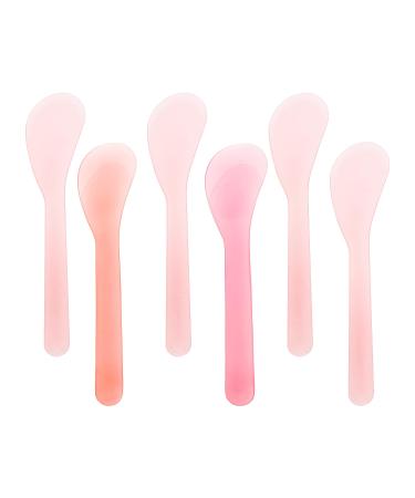 ONLYKXY 5inch Random Color Plastic Beauty Spoon Facial Cream Brush Makeup Scoop Mud Reusable Cosmetic Dig Scoop Spatula Mask Tip for Lotions Moisturizers Home Salon DIY Facemask Mixing Sampling (6)