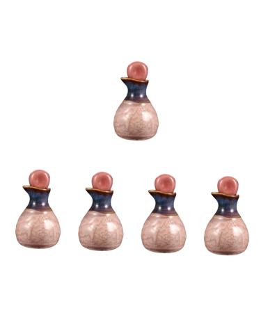 FRCOLOR 5 Sets Aromatherapy Bottle Storage Ceramic Essential Oils Spice Dispenser Perfume Diffuser Dropper Bottle Decorative Bottle Cosmetic Bottle with Essential Oils Sauce
