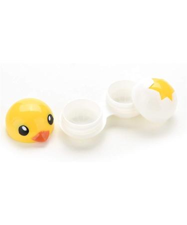 Cute Yellow Duck Travel Contact Lens Storage Container Set | Mini Plastic Eye Care Box | International Shipping Available - Buy Online on GoSupps.com