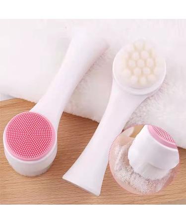 Facial Brush Cleaning Exfoliate Tool | Pore Cleaner for Glowing Skin - White Handle - Buy Online on GoSupps.com