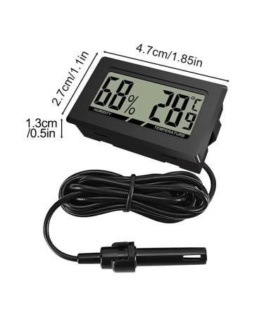 Reptile Thermometer Hygrometer - Black Digital Temperature & Humidity Meter with LCD for Reptile Enclosures - Buy Online on GoSupps.com