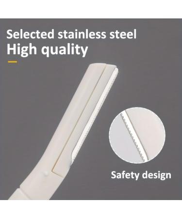Stainless Steel Eyebrow Trimmer & Makeup Tools - Precision Hair Removal Shears with Comb (Black) - Buy Online on GoSupps.com