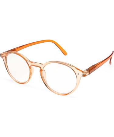 Buy Contacta Jelly Reading Glasses for Men & Women - Orange Half-Transparent +3.00 Diopter Include Case - Lightweight & Stylish - Buy Online on GoSupps.com