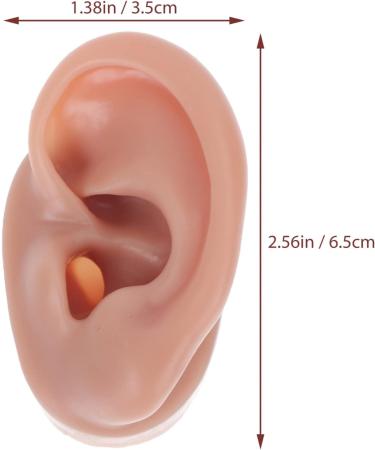 Sherchpry Right Ear Silicone Model - 6.5x3.5cm Ear Piercing & Massage Tool for Realistic Practice | International Shipping Available - Buy Online on GoSupps.com