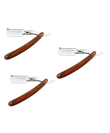 Fomiyes 3st hand razor for men razor for the beard vintage razor Safe razor men razor men razor clothing razor double -sided metal metal man wooden