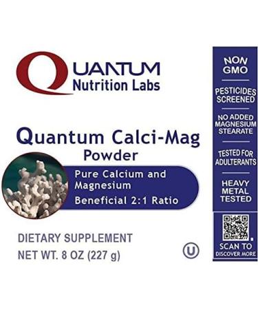 Quantum Calci-Mag Powder - Pure Calcium & Magnesium for Bone, Joint & Teeth Health - 8 Oz - Buy Online on GoSupps.com
