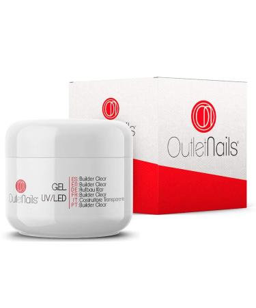 Buy UV Builder Gel Transparent 50ml - UV & LED Compatible | Clear Builder Gel - Outlet Nails - Buy Online on GoSupps.com