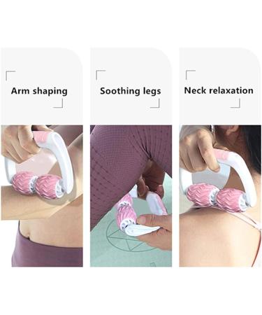 YGMXZL 360 Foam Massage Roller with 2 Massage Balls - Handheld Muscle Relief for Leg Neck Arm & Back Pain (Pink) - Buy Online on GoSupps.com