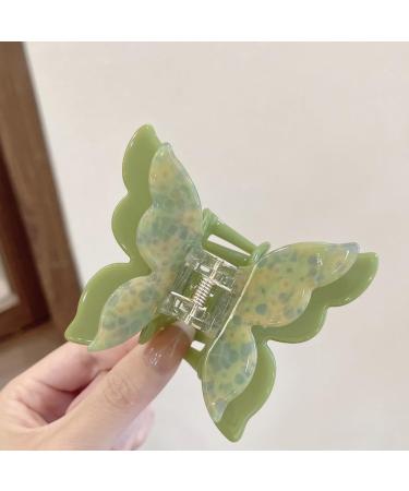 Limtula Double Layer Butterfly Acetate Hair Claw Hair Clip for Various Hairstyles Comfortable Hair Accessories Purple - Buy Online on GoSupps.com