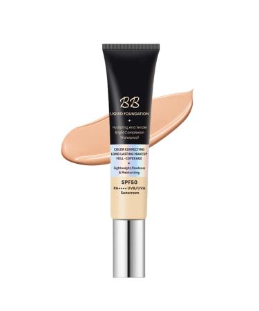 BB Cream Tinted Moisturizer with SPF SPF50+ Sunscreen Tinted Mosituriser Face Women Hydrating Moisturizing BB Cream tinted sunscreen for All Skin Types Evens Skin Tone.