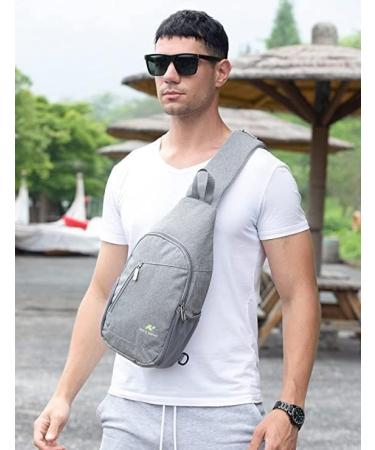 NEVO RHINO Crossbody Sling Bag 2022-Upgrade Light Grey1 - Casual Travel Hiking Chest Bag for Men Women - Buy Online on GoSupps.com