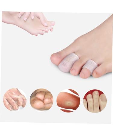 Silicone Toe Sleeves 5 Pairs - Pinky Toe & Thumb Protector Set | Transparent Gel Toe Covers for Sports & Protection - Buy Online on GoSupps.com