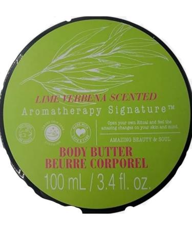 Aromatherapy Signature Nourishing Body Butter Lime Verbena Scented 3.4 oz Green