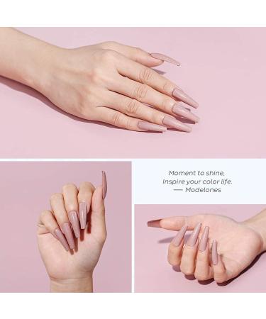 Modelones Pink Silver Glitter Gel Nail Polish 15ML | Soak Off LED Color | A26 - Glitter Pink | 0.5 Fl Oz - Buy Online on GoSupps.com