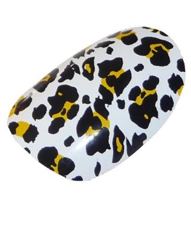 Chix Nails Nail Wraps White Black Snow Leopard Animal Print Fingers Toes Vinyl Foils - Buy Online on GoSupps.com