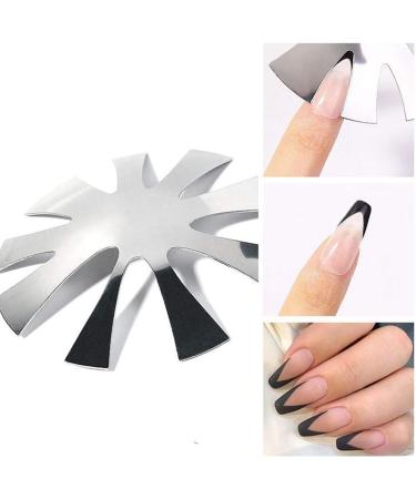 3-Piece Stainless Steel Manicure Trimmer Set | DIY Nail Art Edge Cutter & French Smile Line Tool for Beginners | Perfect for Acrylic & UV Gel Nails - Buy Online on GoSupps.com