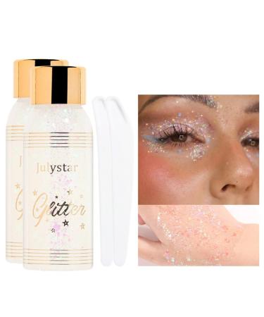 Buy 2Pcs Liquid Glitter Eyeshadow - Long Lasting Quick-Drying Gel Waterproof Sparkling Shimmer - 30ml | International Shipping - Buy Online on GoSupps.com