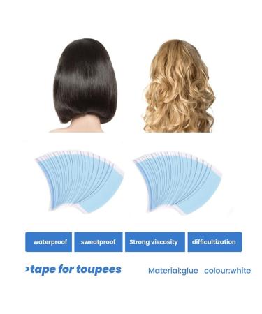 Ficher 360Pc/Lot Blue Fixed Wig Double Sided Tape Hair System Adhesive Extended Wig Strip Waterproof for Toupee Lace Film Durable Easy Install - Buy Online on GoSupps.com