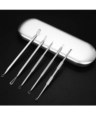 MUJGAN Blackhead Remover Tool Pimple Popper Tool Kit Blackhead Extractor tool for Face Extractor Tool for Comedone Zit Acne Whitehead Blemish Stainless Steel Extraction tools - Buy Online on GoSupps.com