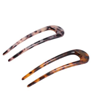 Frcolor 2 Pieces U-Form Hair Fork - Elegant Hair Jewelry for Women & Girls | Perfect for Daily Wear Festivals & Gifts - Buy Online on GoSupps.com