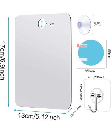 Fogless Shower Mirror Set for Shaving and Makeup - 2 Sizes - Fog-Free Bathroom and Travel Mirror - Buy Online on GoSupps.com