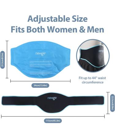 NEWGO Gel Ice Pack 2 Pack for Back Pain Relief - Hot Cold Packs Belt for Injuries, Sciatica, Herniated Disc, Muscle Spasms - Buy Online on GoSupps.com