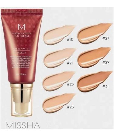 MISSHA M Perfect Cover BB Cream EX SPF42 PA+++ Teinte #27 Couverture parfaite Protection solaire SPF 42 PA+++ Peau clatante et uniforme 1 g - Buy Online on GoSupps.com