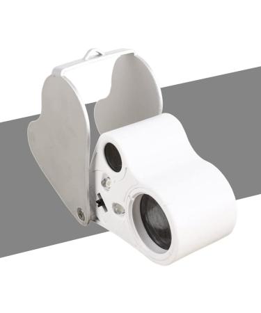 KINGMAS 30x 60x Illuminated Jewelry Loupe Magnifier with LED Lighting - Silver White - Buy Online on GoSupps.com