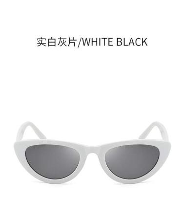 Retro black triangle sunglasses simple plain fashion anti-ultraviolet sunglasses for women and men (Solid White Gray Flakes) - Buy Online on GoSupps.com