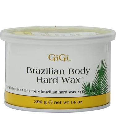 Gigi Tin Brazilian Body Hard Wax 14 Ounce (Pack of 2)