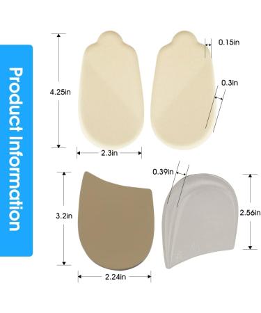 Orthopedic Silicone Gel Heel Wedge Insoles - 2 Pairs | Foot Alignment Support for O/X Leg, Bowlegs and Knock Knees - Buy Online on GoSupps.com