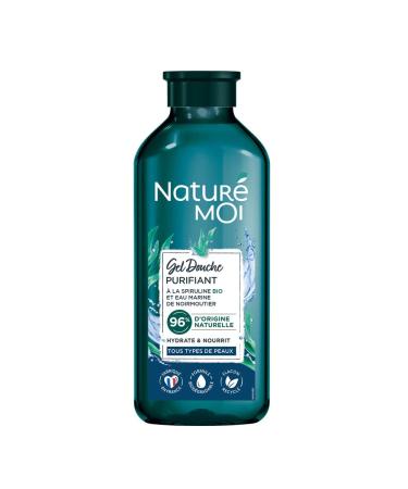 Biopha Laboratory Natur Moi Cleansing shower gel with organic spirulina and marine water from Noirmoutier hydrates and cares for normal and dry skin 250 ml produced in France