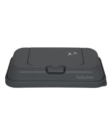 Storage box for wet wipes beautiful design & perfect function unisex long -lasting fresh and easy operation (to go dark gray - XX)