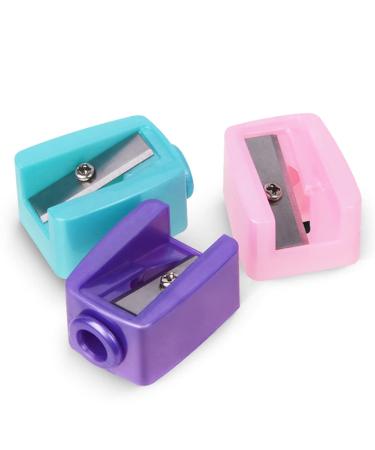 WOIWO 20PCS/ Box Single Hole Pencil Sharpener for Pencil, Eyebrow Pencil, Eyeliner Dual Purpose Pencil Sharpener  (Random Color)